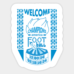 welcome american foot ball Sticker